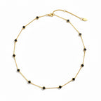 Petite Colored Clover Necklace