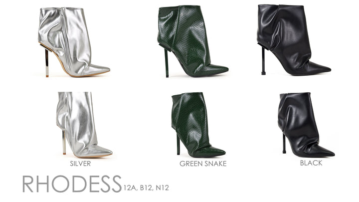 Rhodess Metallic Bootie