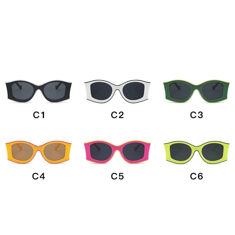Colorful oversized  retro Sunglasses