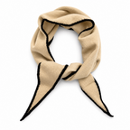 Slim Minimalist Knit Scarf – Two-Tone & Striped
