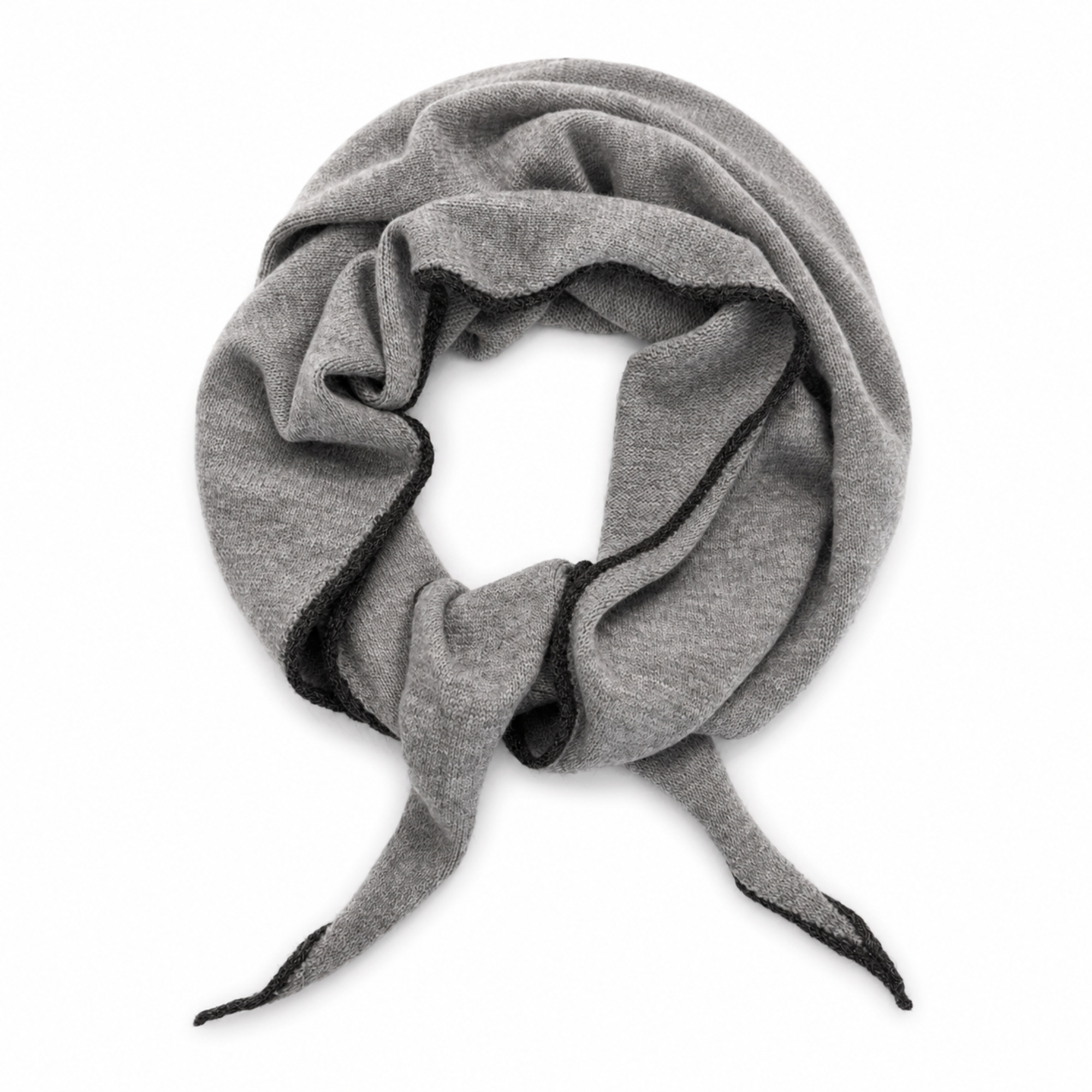 Slim Minimalist Knit Scarf – Two-Tone & Striped
