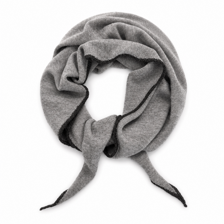 Slim Minimalist Knit Scarf – Two-Tone &amp; Striped