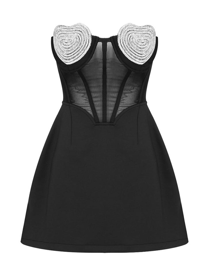 Strapless Bling Mini Bodycon Dress