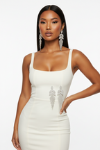 Rhinestone Fringe Earring