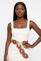 Oval Studded Statement Belt