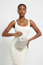 Rhinestone Fringe Mini Case Bag
