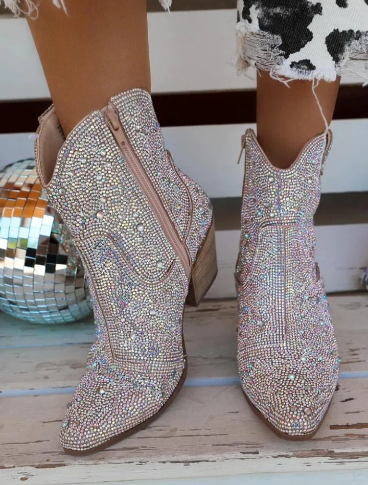 Rhinestone Glitter Bling Chic Cowgirl Boots