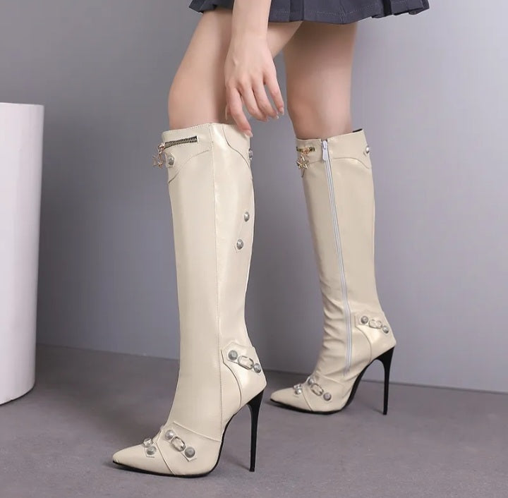 High Heel Knee High Boots,Punk Style