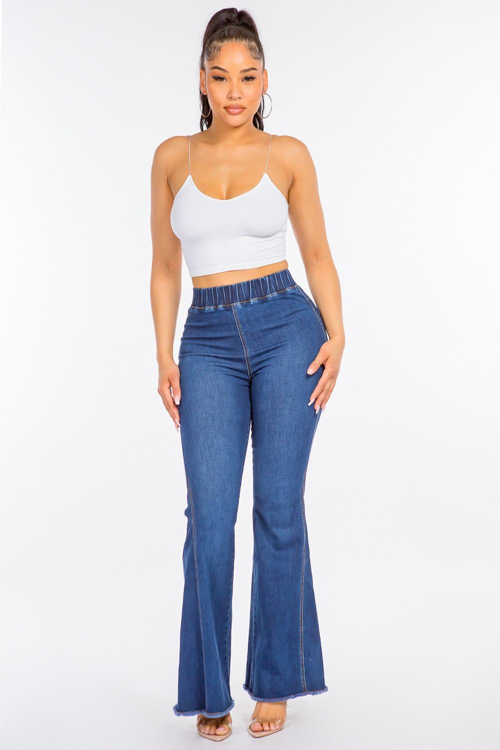 High Waist Curvy Flare Jeans