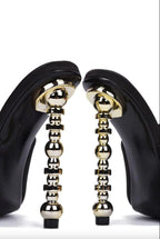Baddie Black Heels, Size 7.5 - 7Kouture
