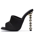 Baddie Black Heels, Size 7.5 - 7Kouture