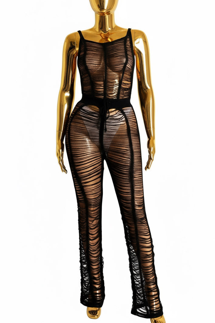 Bahama Mama Coverup Jumpsuit, Black