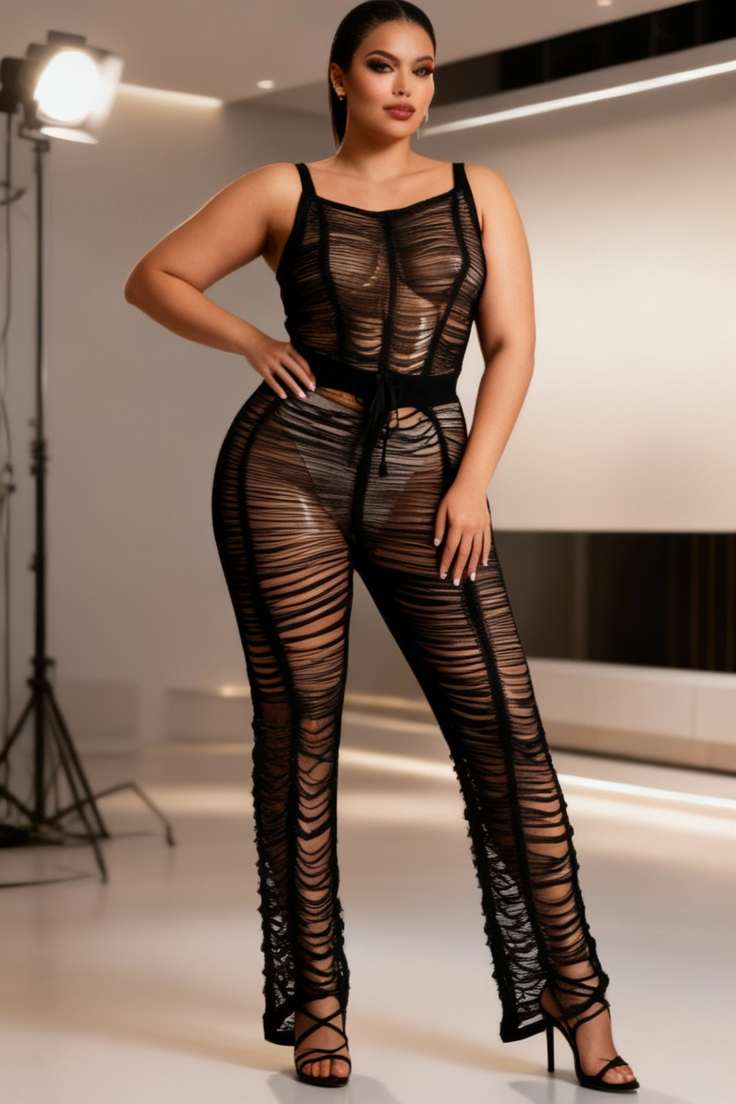 Bahama Mama Coverup Jumpsuit, Black