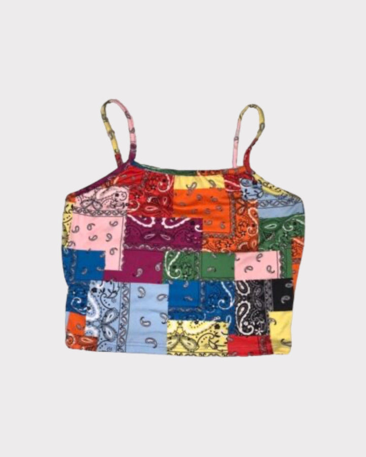 Bandanna Paisley Print Top - 7Kouture