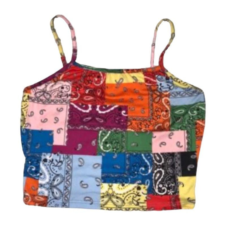 Bandanna Paisley Print Top - 7Kouture