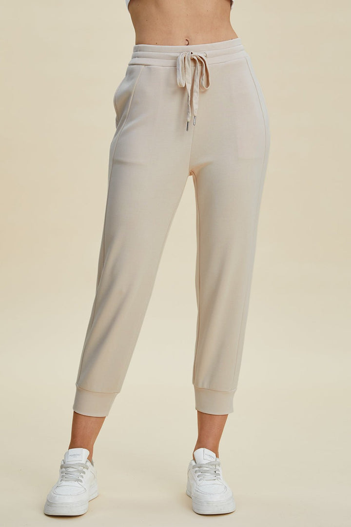 Air Scuba Drawstring High Waist Cropped Pants