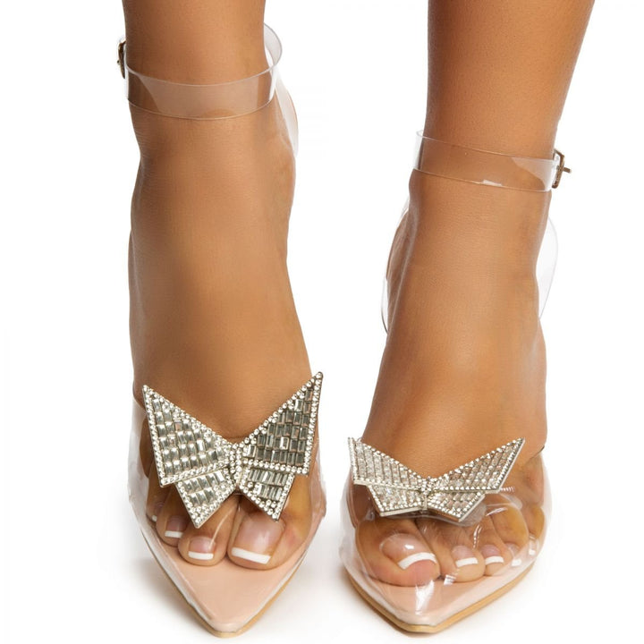 Bling Butterfly Shoe - Nude