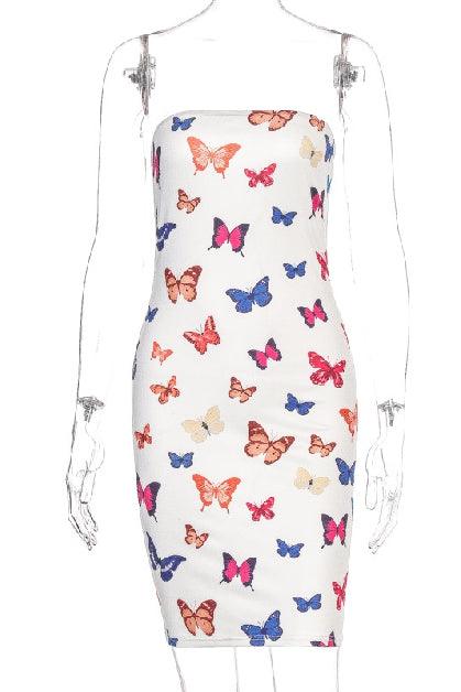 Butterfly Mini Bodycon Dress - 7Kouture