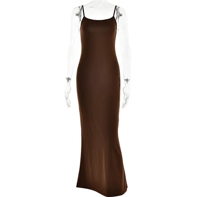 Chocolate Cami Maxi Bodycon Dress