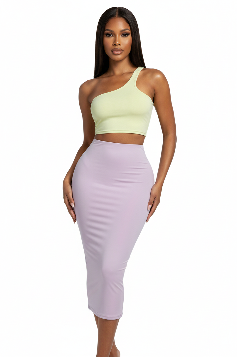 Color Block Skirt Set