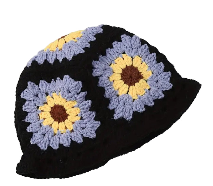 Crotchet Bucket Hat, Black