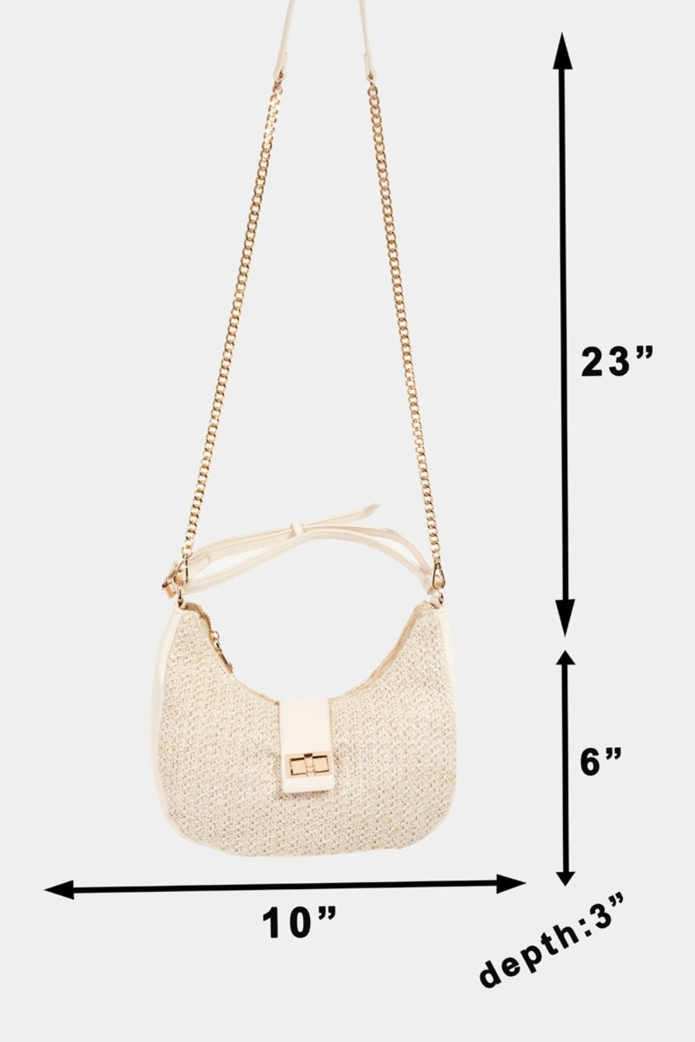 Straw Braid Hobo Bag