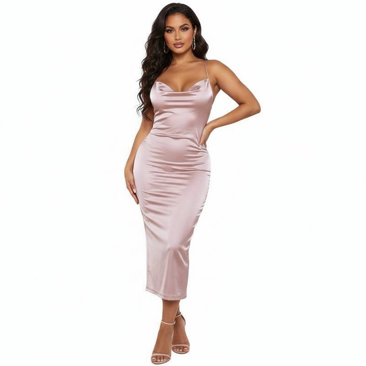 Date Night Satin Bodycon Dress