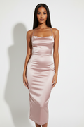Date Night Satin Bodycon Dress