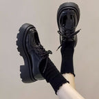 Chunky Sole Leather Loafers