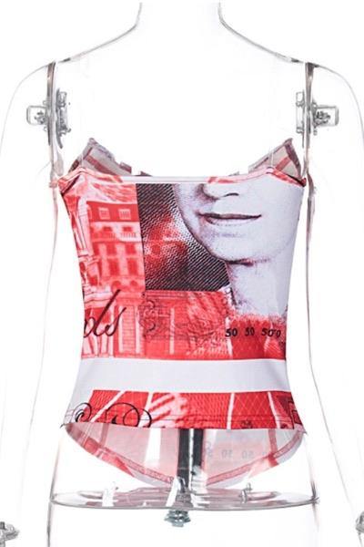 Euros, Dollars and Yen Money Corset Top - 7Kouture