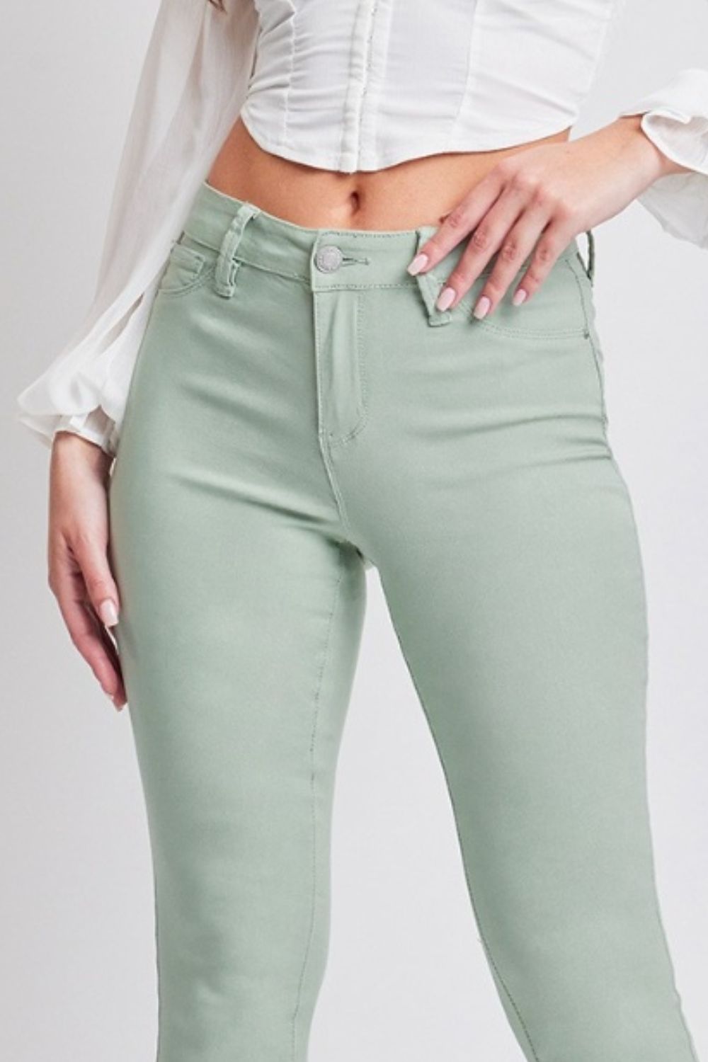 Hyperstretch Mid-Rise Skinny Jeans