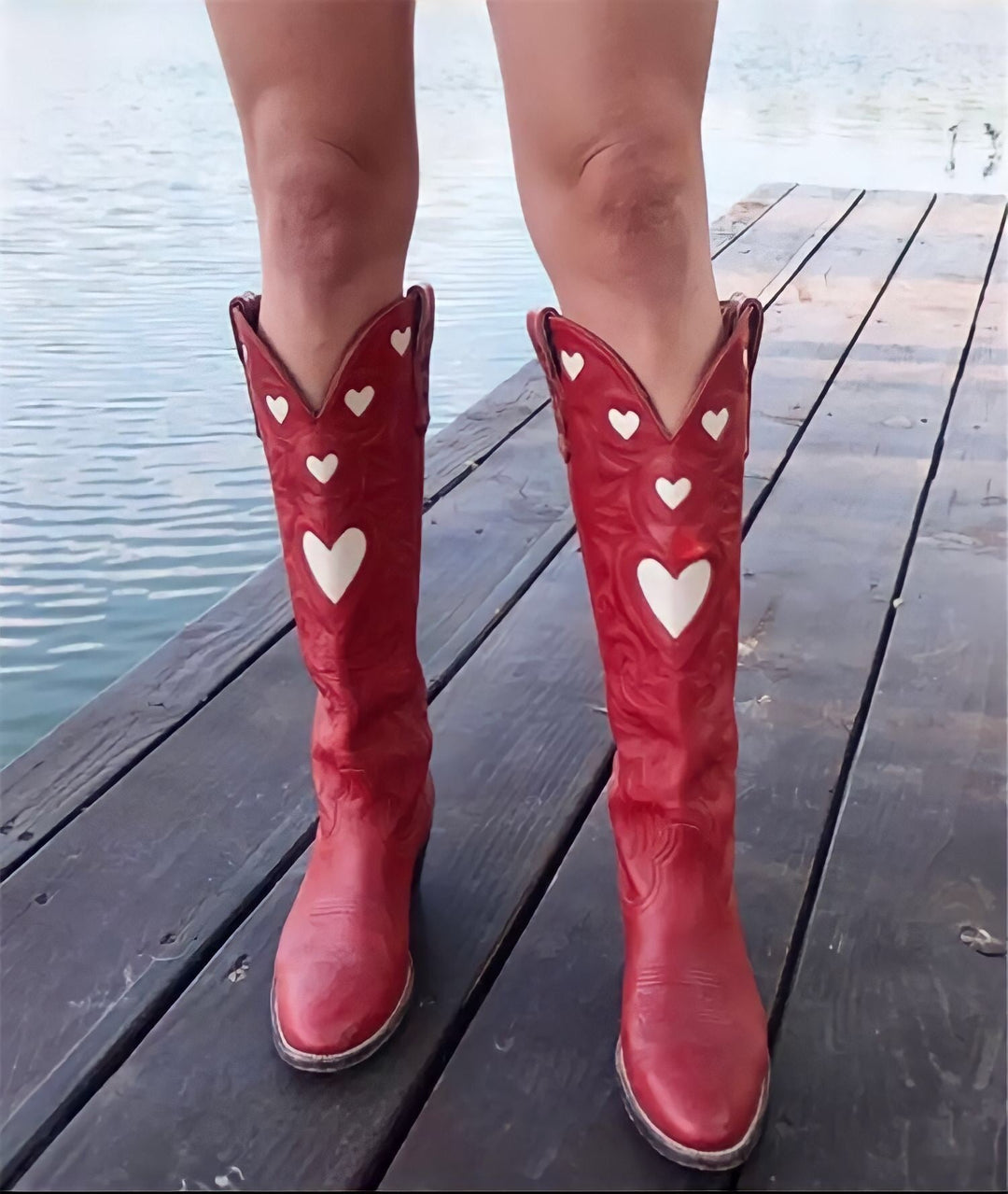 Retro Cowboy Heart Western Boots