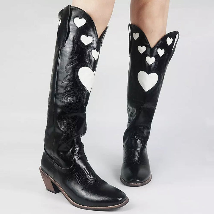 Retro Cowboy Heart Western Boots