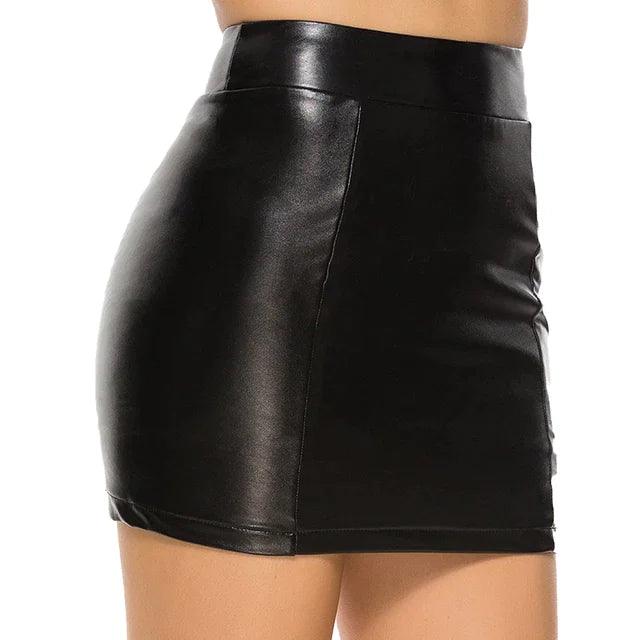 Faux Leather Mini Skirt - 7Kouture