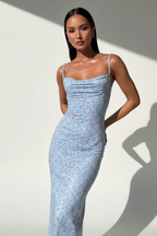 Feminine Flower Maxi Dress