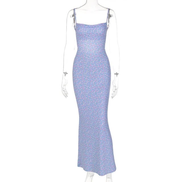 Feminine Flower Maxi Dress