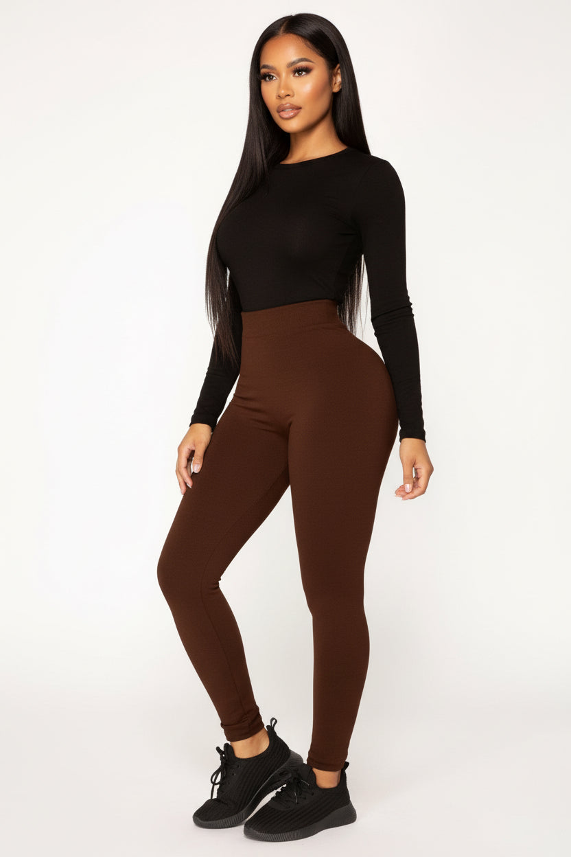 Fleece Lined Leggings - 7Kouture