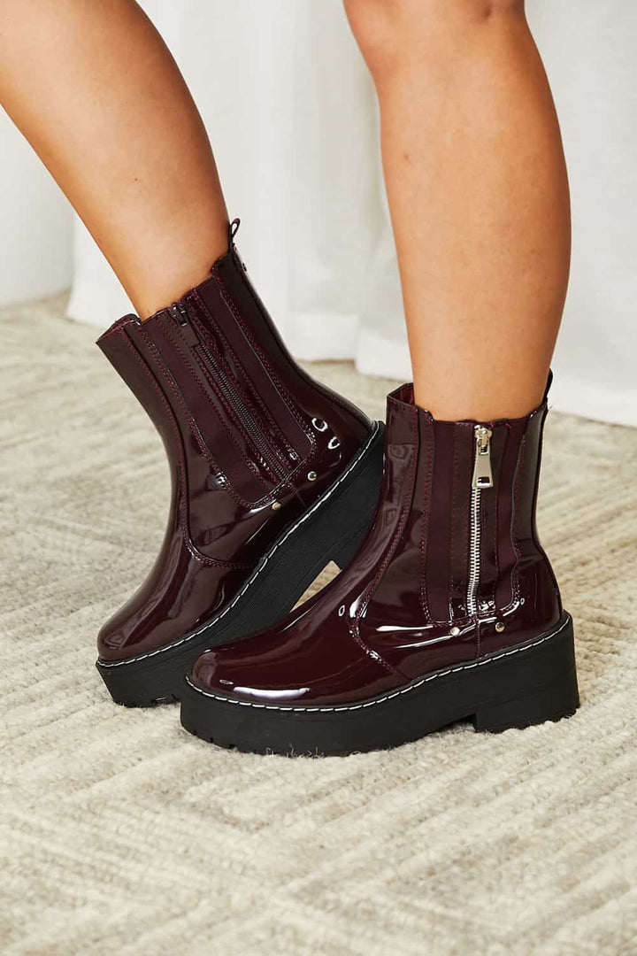 Zip Platform Boots