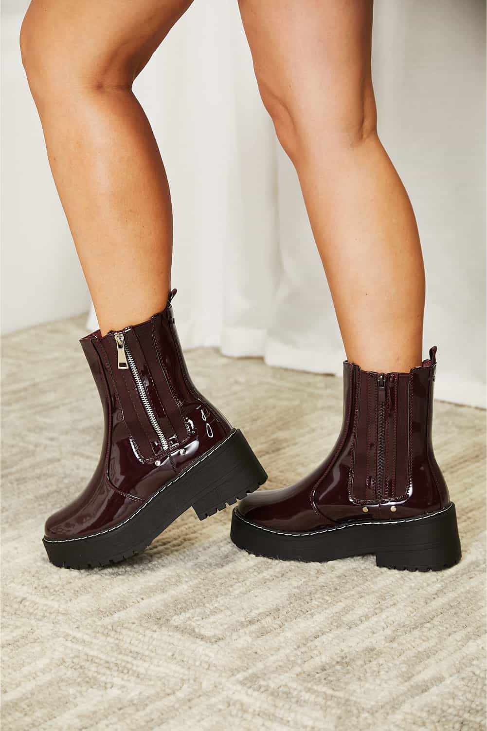 Zip Platform Boots