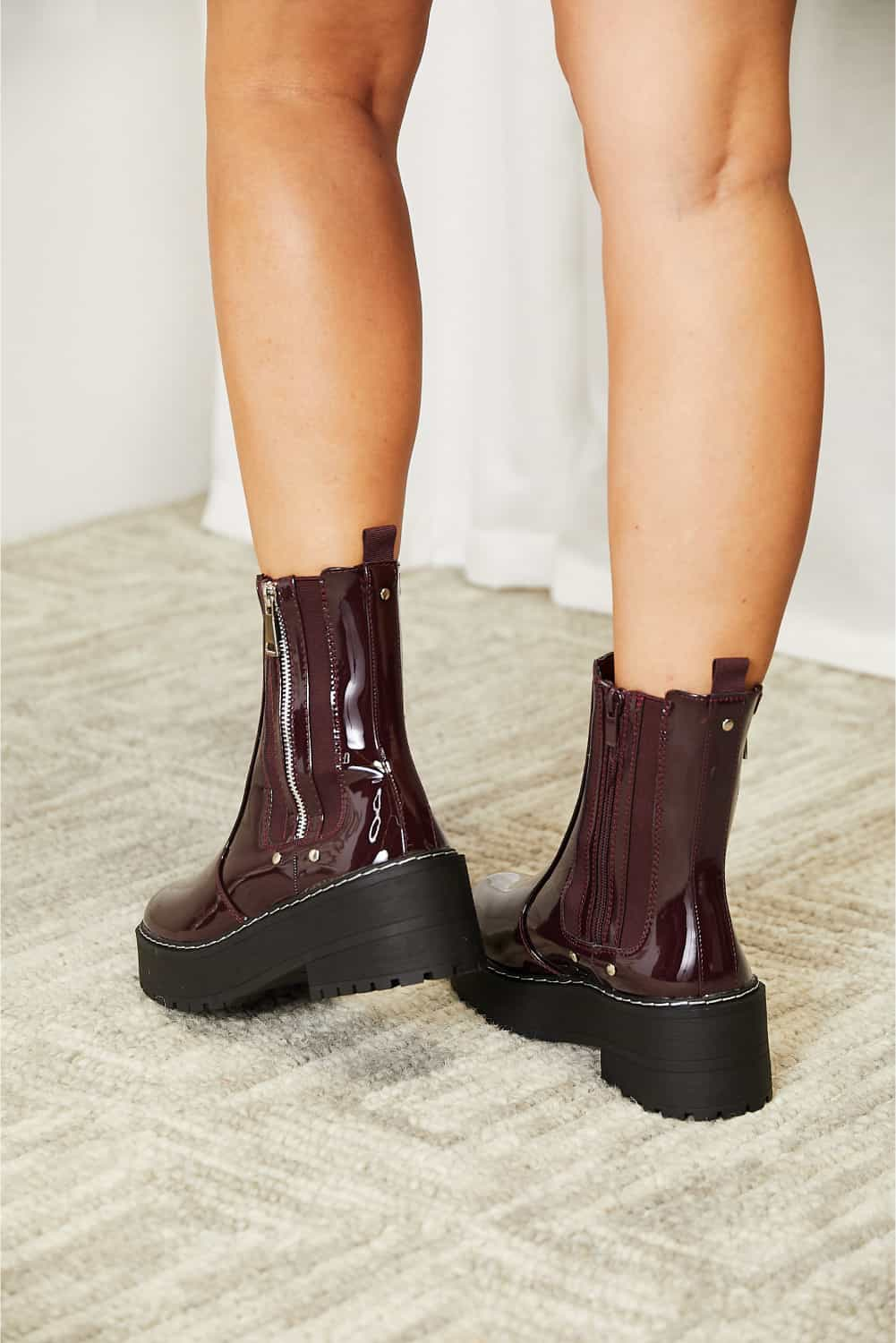 Zip Platform Boots