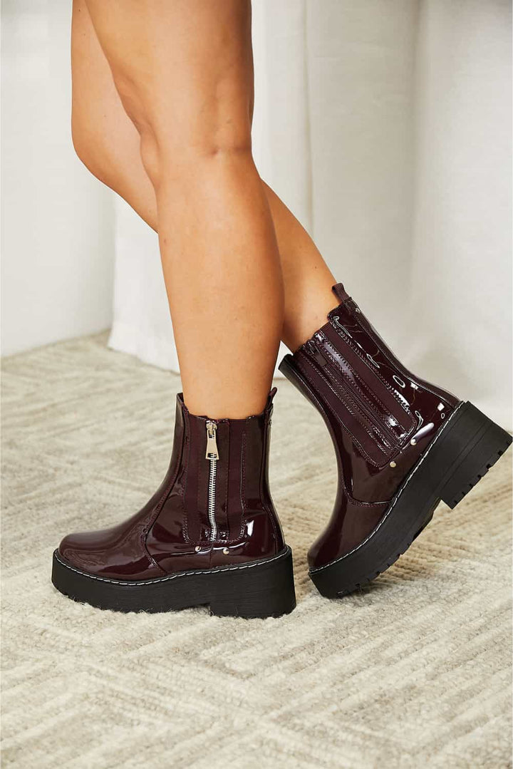 Zip Platform Boots