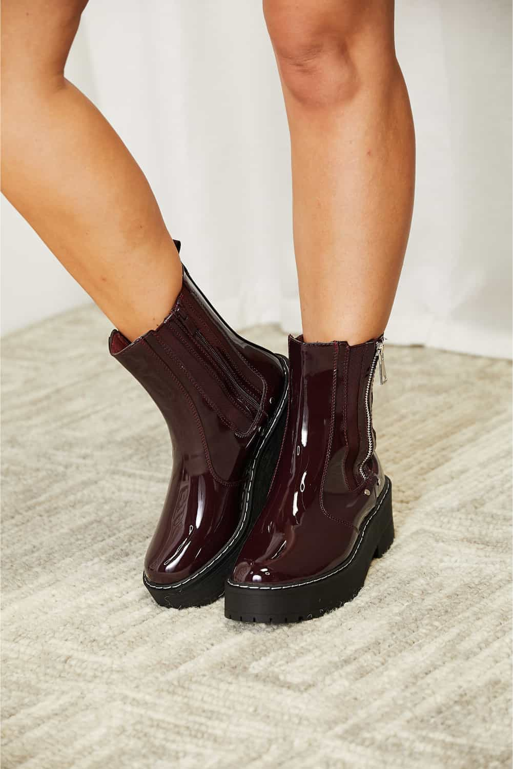 Zip Platform Boots