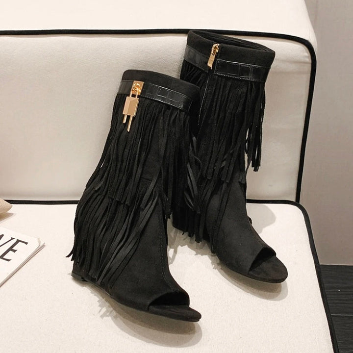 Fringe Wedges Western Women's Boots