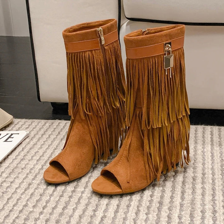 Fringe Wedges Western Women's Boots