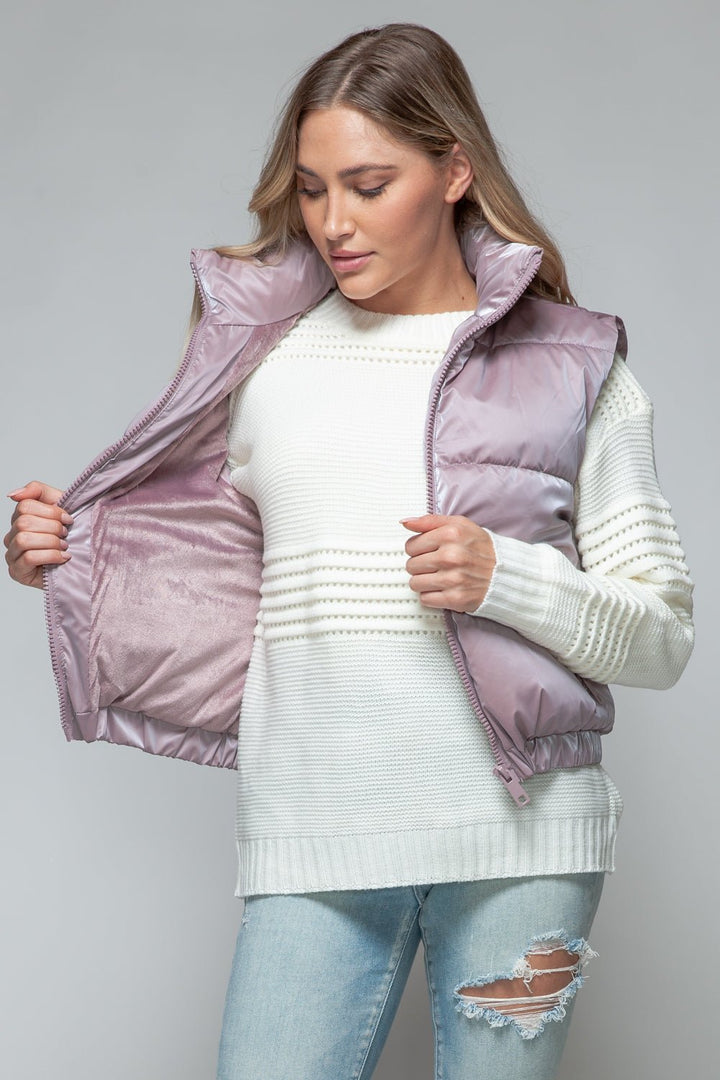 Fur Lining Quilted Vest