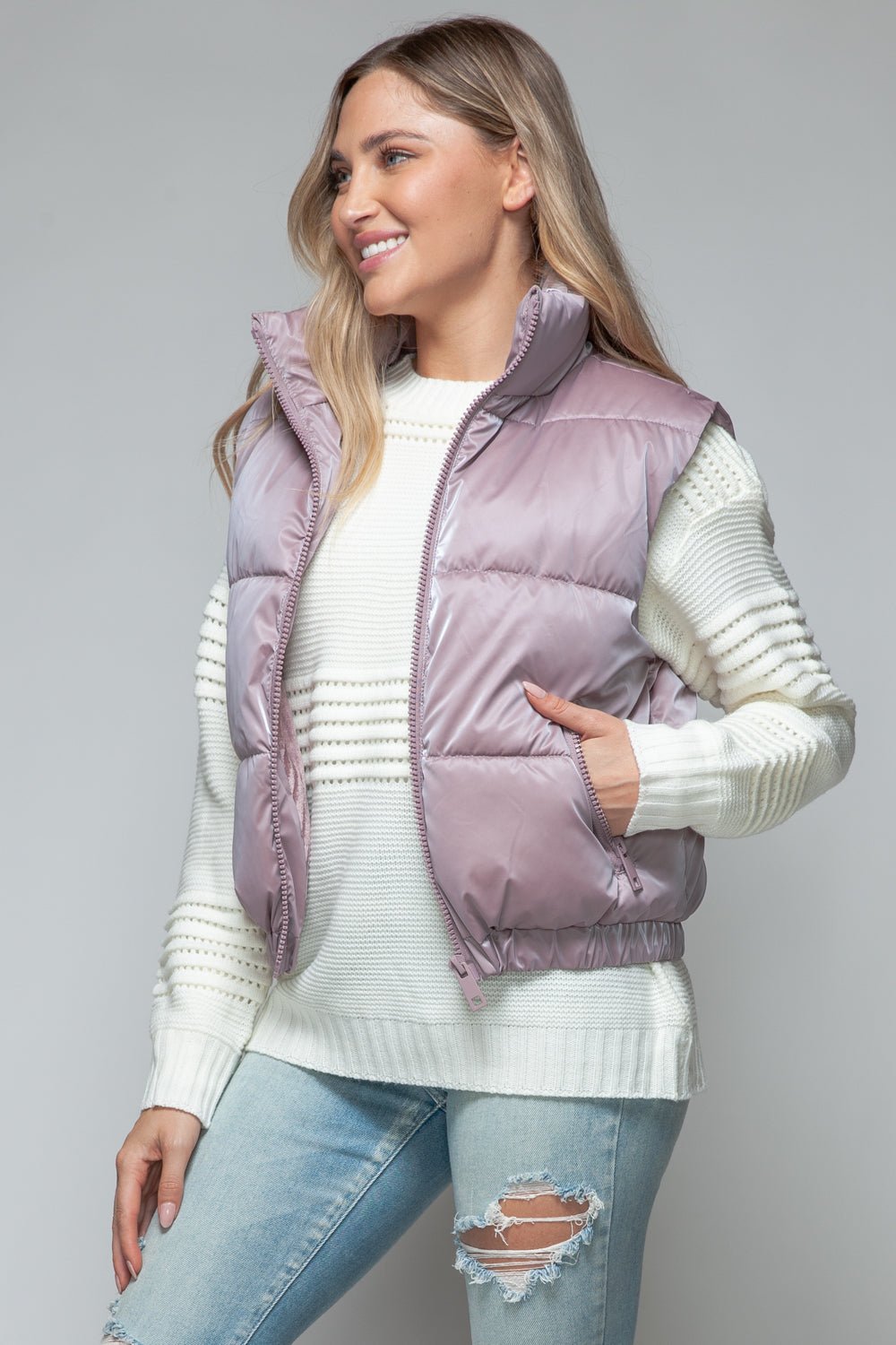 Fur Lining Quilted Vest