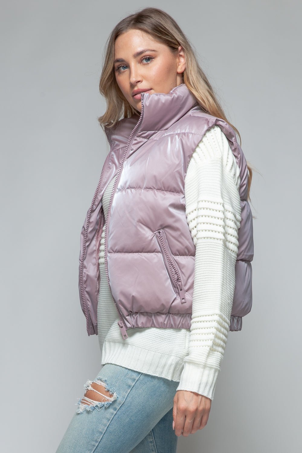 Fur Lining Quilted Vest