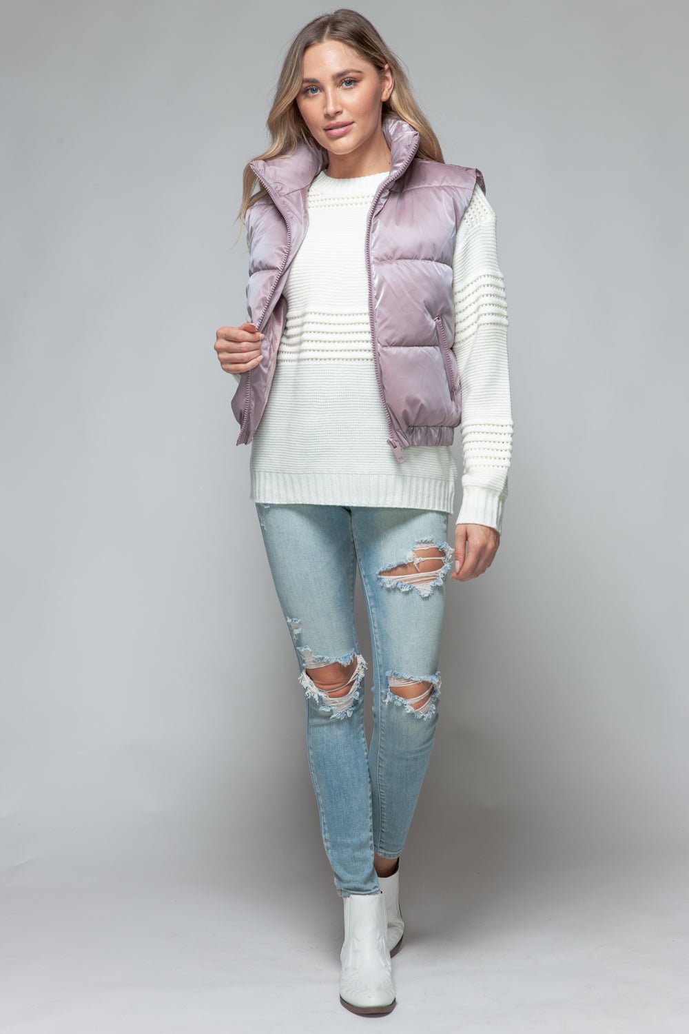 Fur Lining Quilted Vest