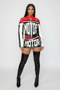 High Waisted Racing Skirt Set