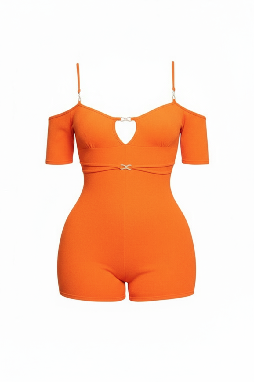 Infinity Off-shoulder Knitted Rompers